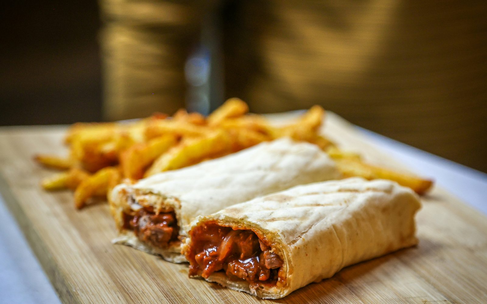 Fresh doner kebab wrap at Midnight Doner Kebab